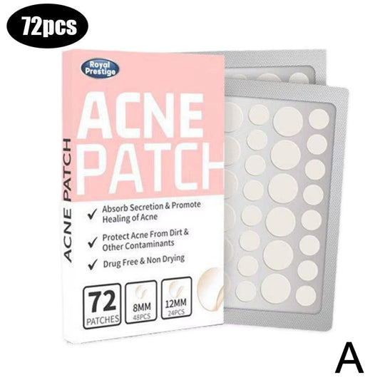 72Pcs Invisible Removal Pimple Anti-Acne Hydrocolloid Patches Spots Marks Concealer Waterproof Repair Sticker